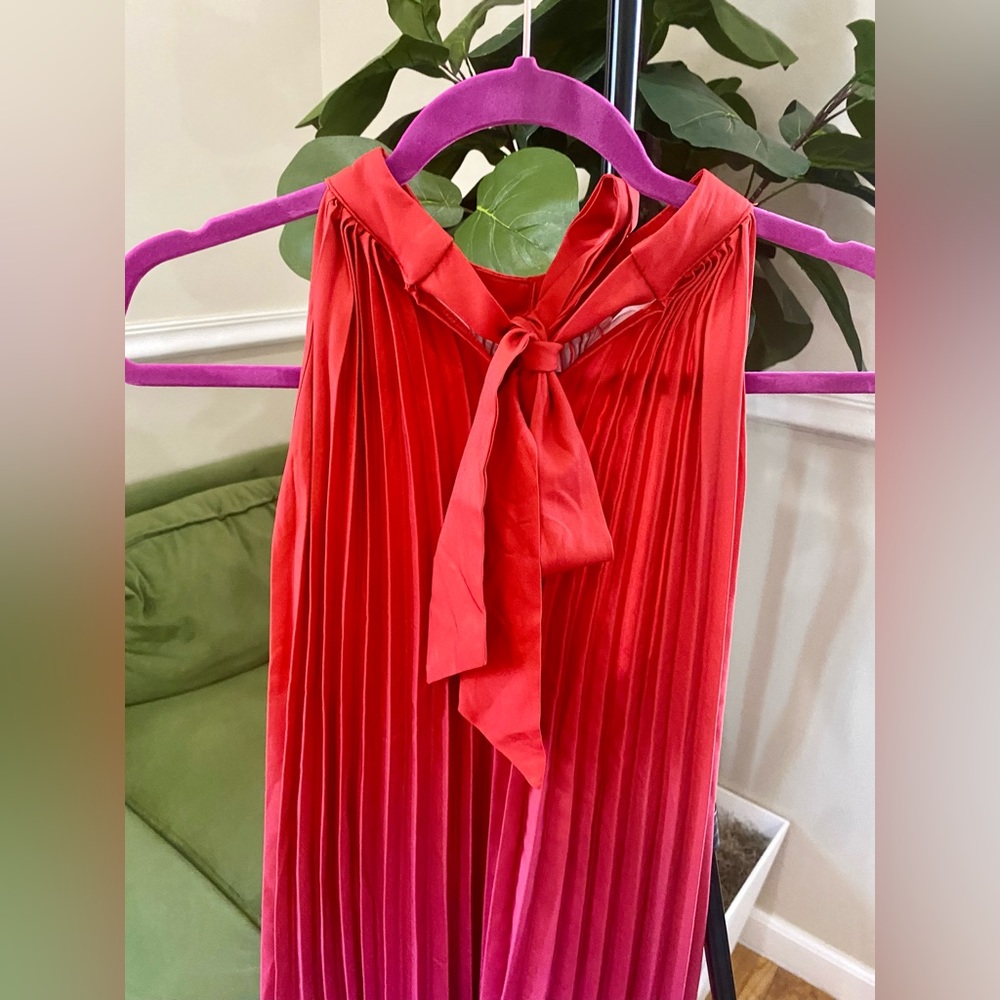 SHEIN Ombre Pleated Hem Halter Dress Size  M US 6 - Picture 3 of 5